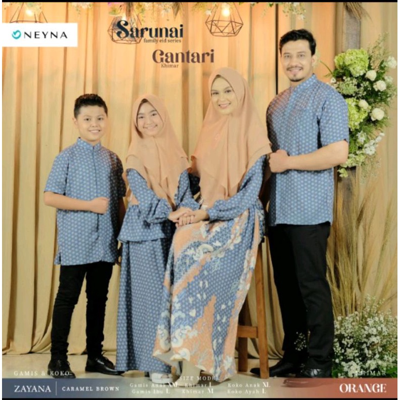 PO sarimbit keluarga neyna by WA ya baca description gamis couple lebaran sarimbit
