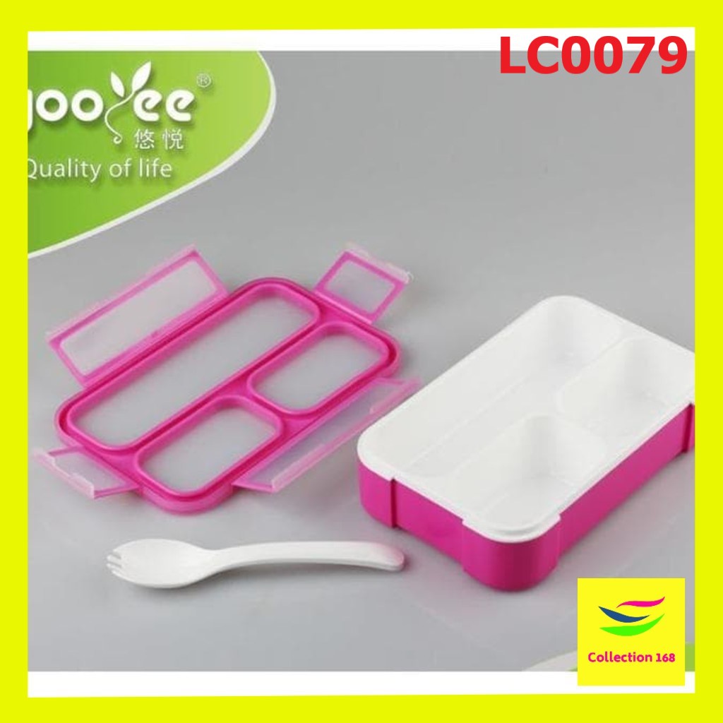 YOOYEE Kotak Makan yooyee Mini Bento Bekal Anak Sekat 3=606 LC0079