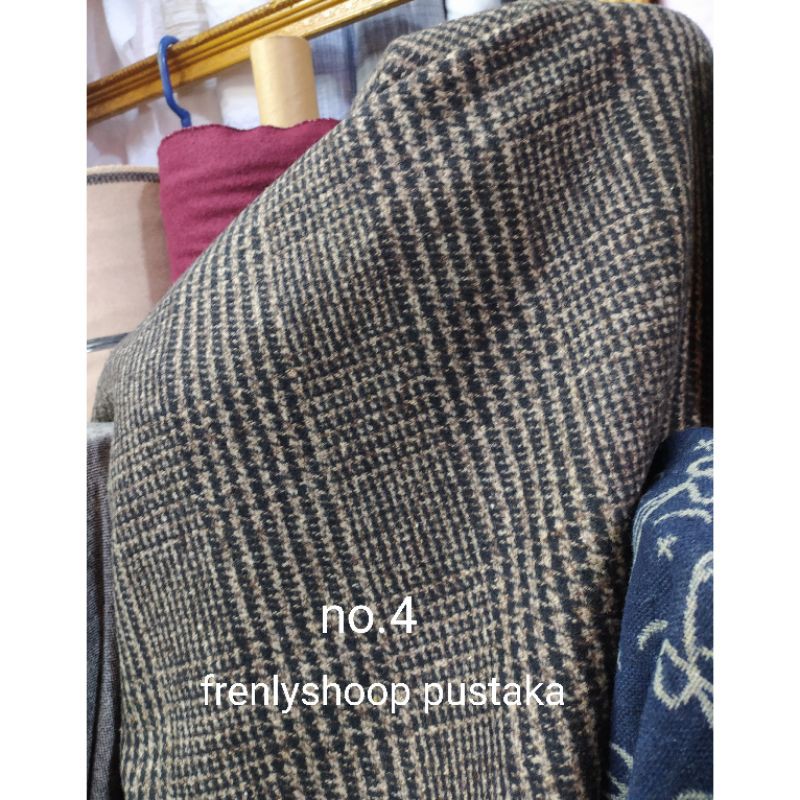 Kain Bahan Wool Acrylik Original / Bahan Kain Jas Blazer_Jubah wool kotak