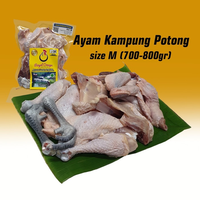 

ROYAL Omega - Ayam Kampung Potong Organik / Size 8 (700-800gr)