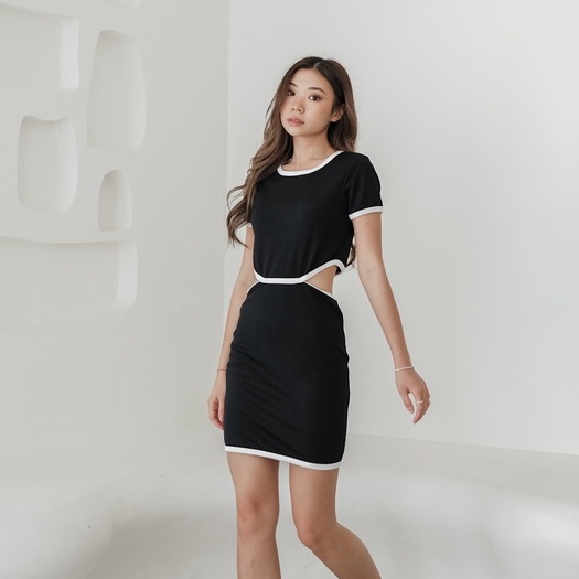 [TAVIA] CECIL KNIT DRESS / DRESS WANITA / DRESS KOREA / MINI DRESS