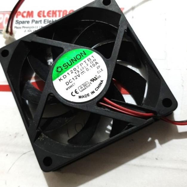 ☀ fan 12v kipas pendingin sunon 7x7cm 7cm 7 cm kb1207ptb1 tebal 14mm ♜