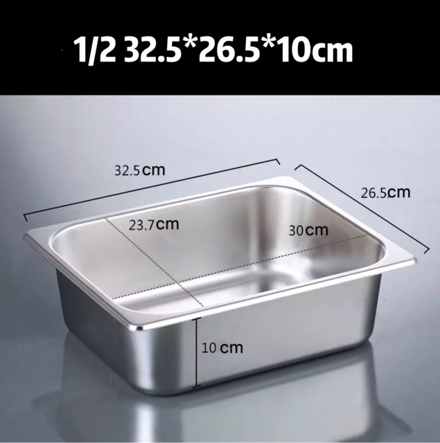 gastronom Food pan 1/2/10 ke dalam 10cm wadah penyimpan 12100 stainless