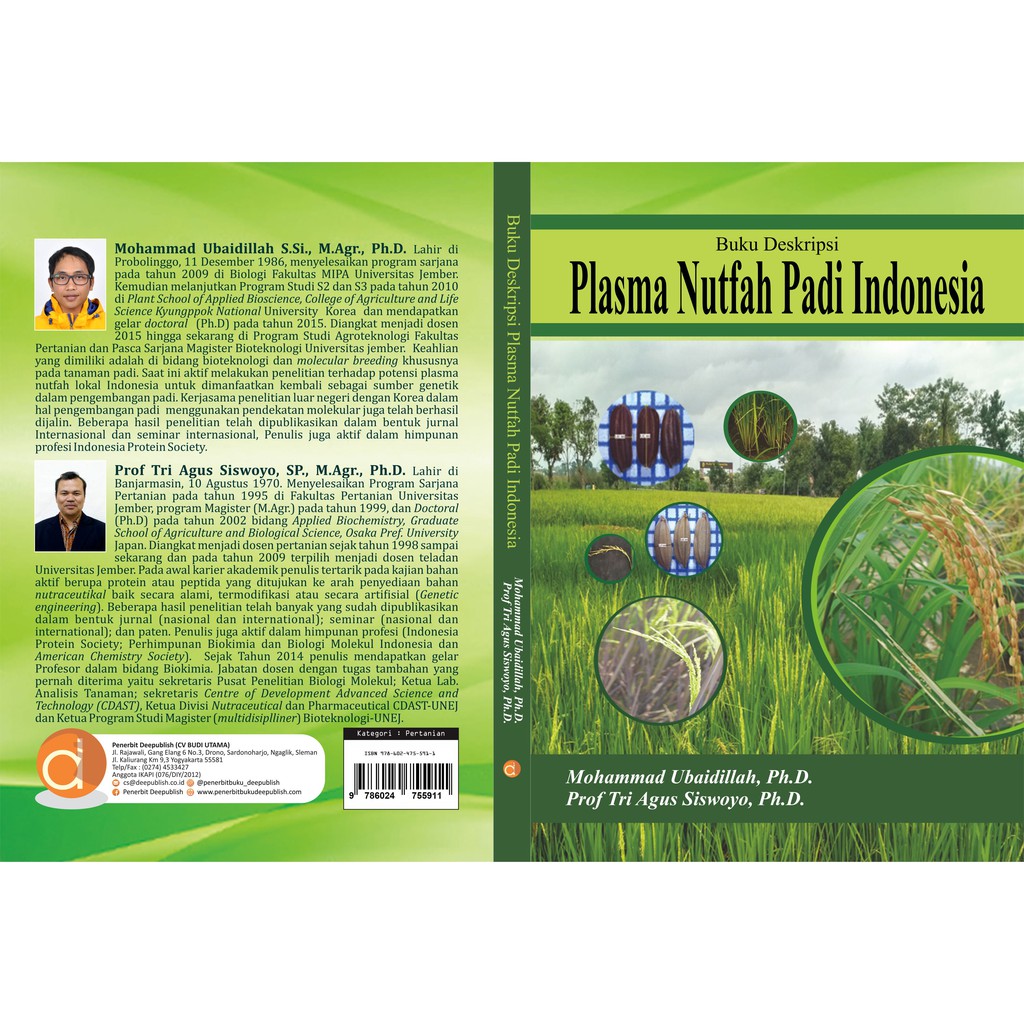 Deepublish - Buku Deskripsi Plasma Nutfah Padi Indonesia