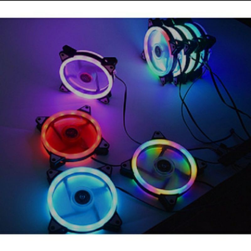 FAN RGB 3 BUAH + 1 CONTROLLER + 1 REMOTE / FAN CASING RGB / FAN CASE