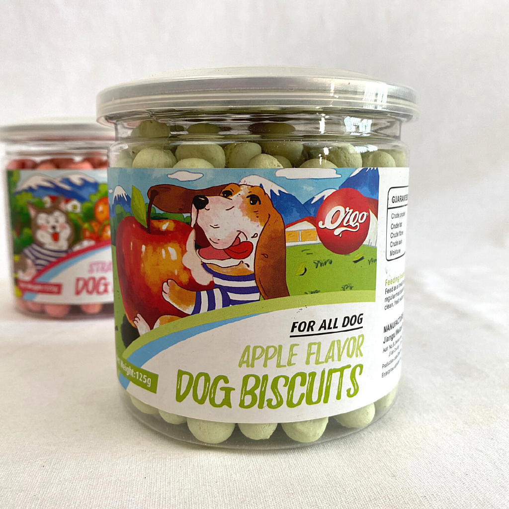 

ORGO Snack Anjing Dog Biscuits Apple 125g
