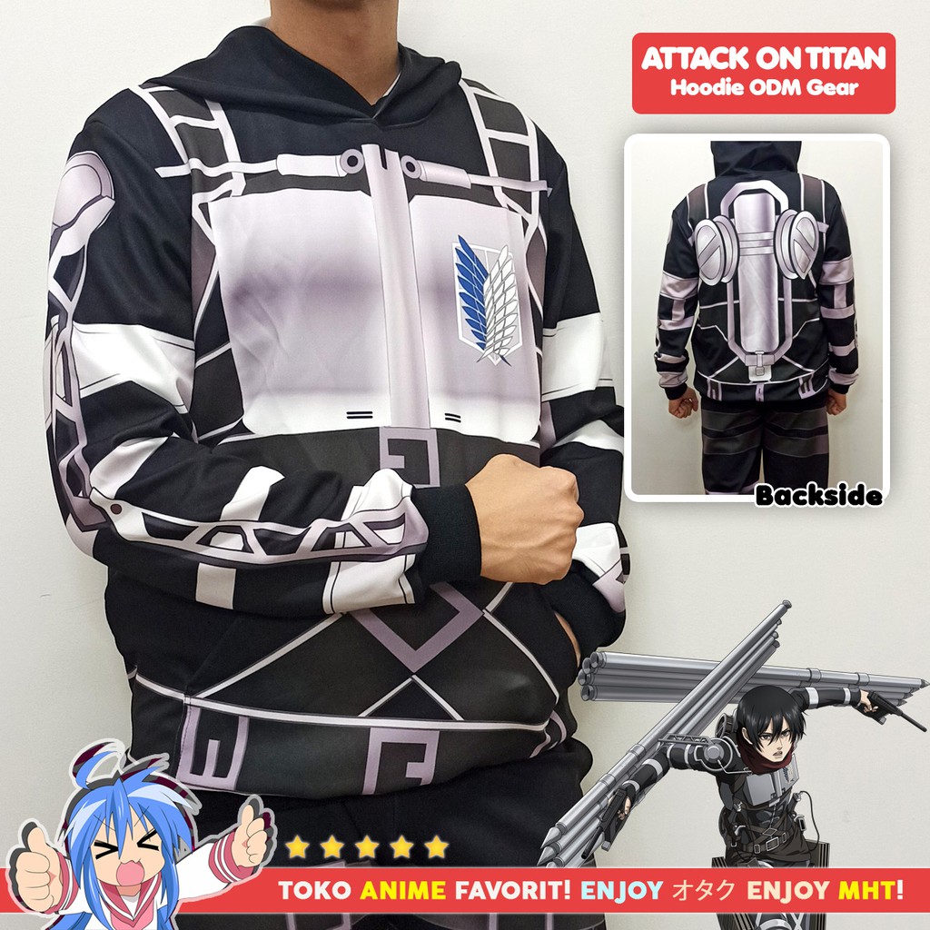 Jaket Hoodie AOT Anime Attack on Titan ODM Gear Shingeki no Kyojin Season 4 - myhobbytown