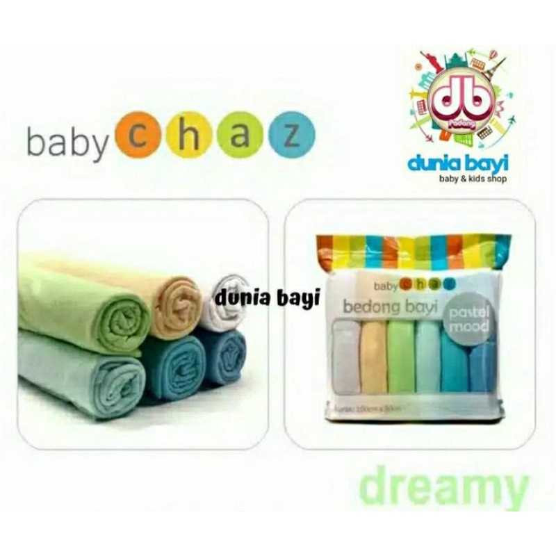 Bedong Chaz Pastel Mood/Kain Bedong Warna Polos