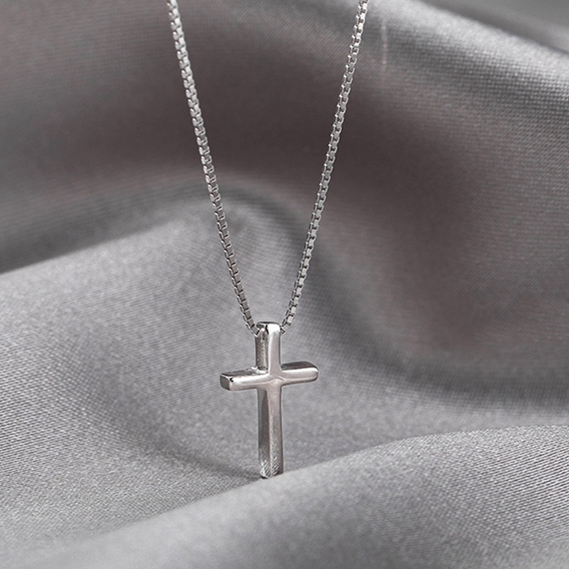 Cross Pendant Simple 925 Sterling Silver Clavicle Chain Fresh Wild Temperament Personality Female Necklace