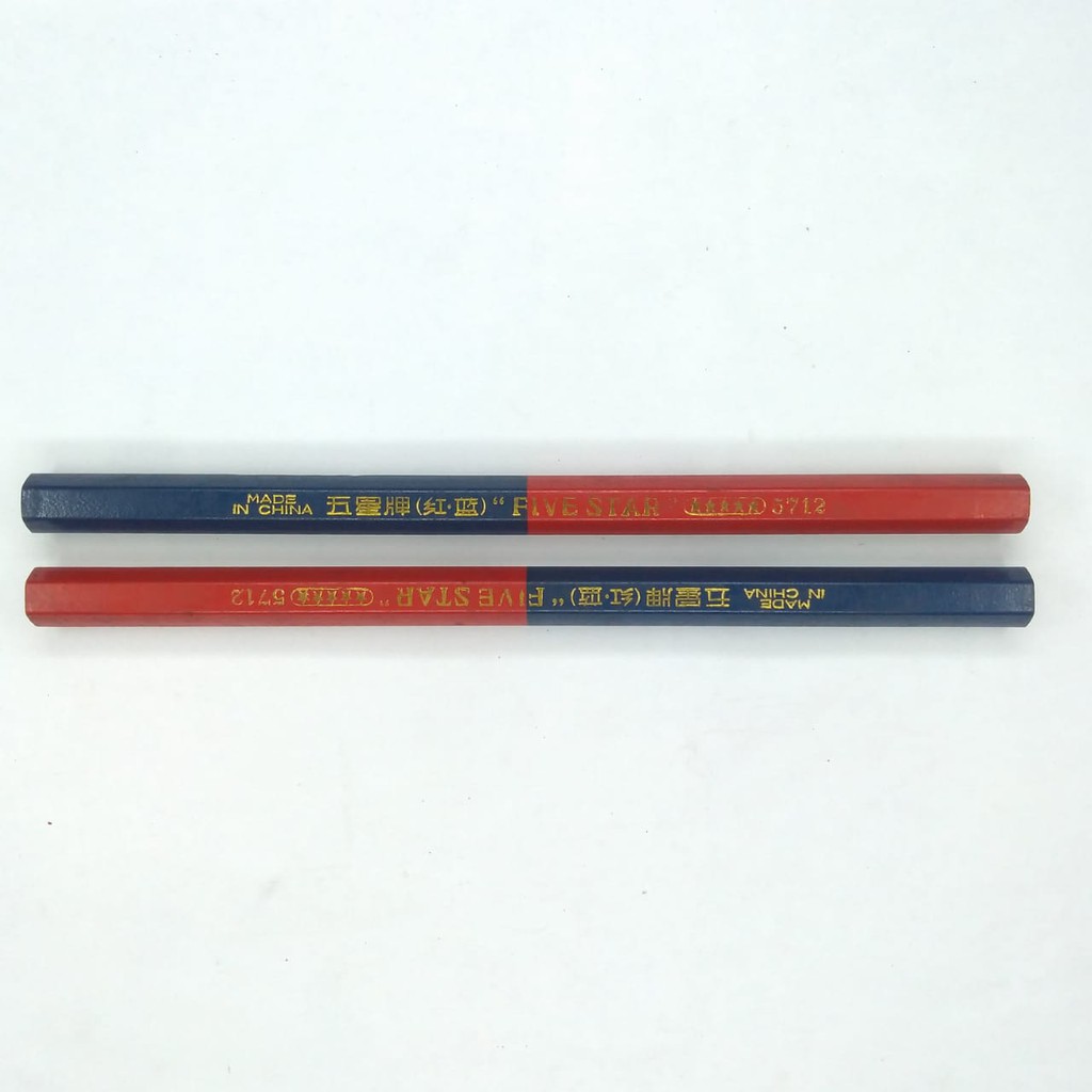 

pensil pola besar merah biru merk Five Star kapur jahit penanda kain