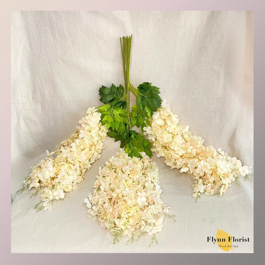 Wisteria Jumbo (lusinan) Bunga Artificial / Bunga Plastik / Bunga Dekorasi / Pernikahan-2