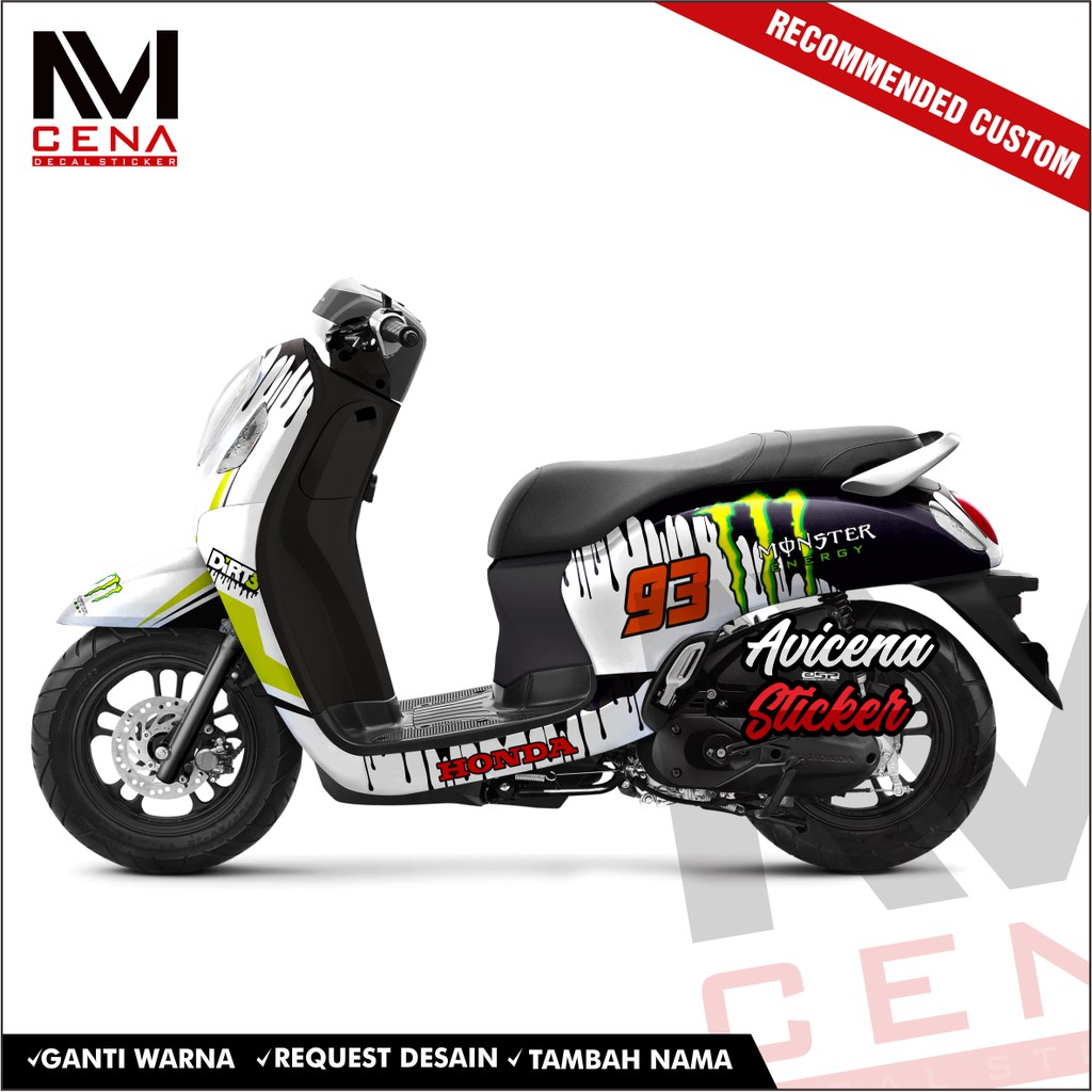 Sticker Striping Decal Scoopy Prestige New 2021 Decal Sticker New Scoopy Prestige 2021 Full monster