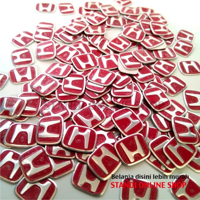 Aksesoris Mobil - Interior - Otomotif Emblem Kunci Honda Merah Sticker Logo Kunci Honda Mobilio Brio
