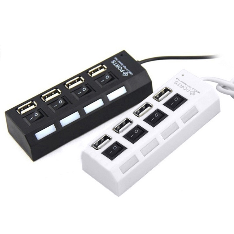 USB HUB 4 PORT ON/OFF + LED