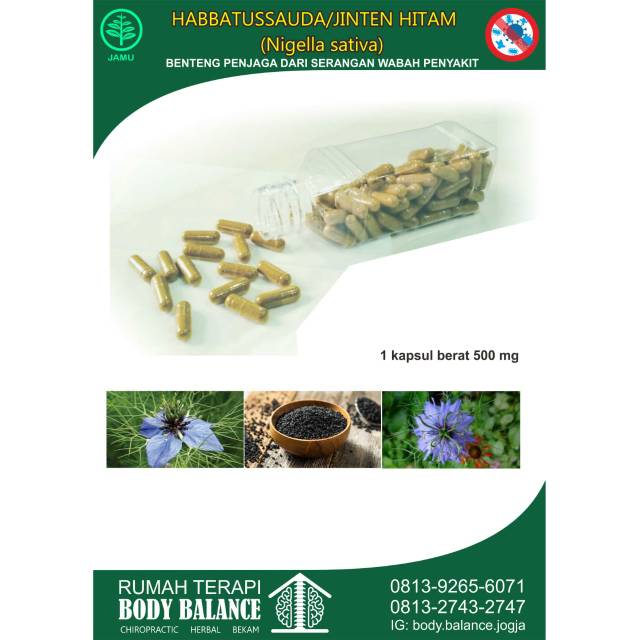Jinten hitam HABBATUSSAUDA Kapsul Herbal
