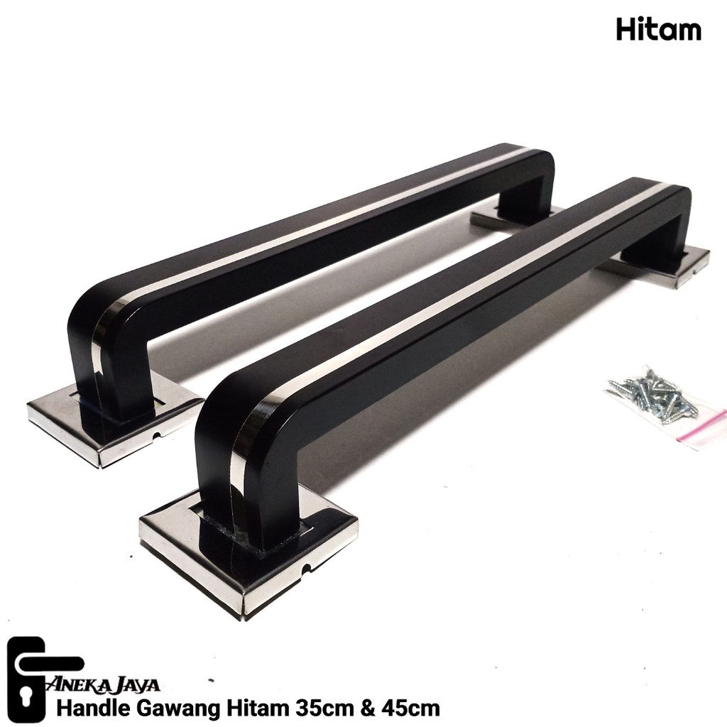 Handle Pintu Rumah / Tarikan Pintu Rumah / Gagang Pintu Stainless hitam 35 cm 45 cm 60 cm