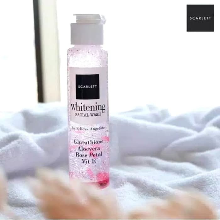 Paket Perawatan Wajah Glowing Scarlett Whitening 4 In 1 -  Face wash - Cream Siang + Malam - Serum-1