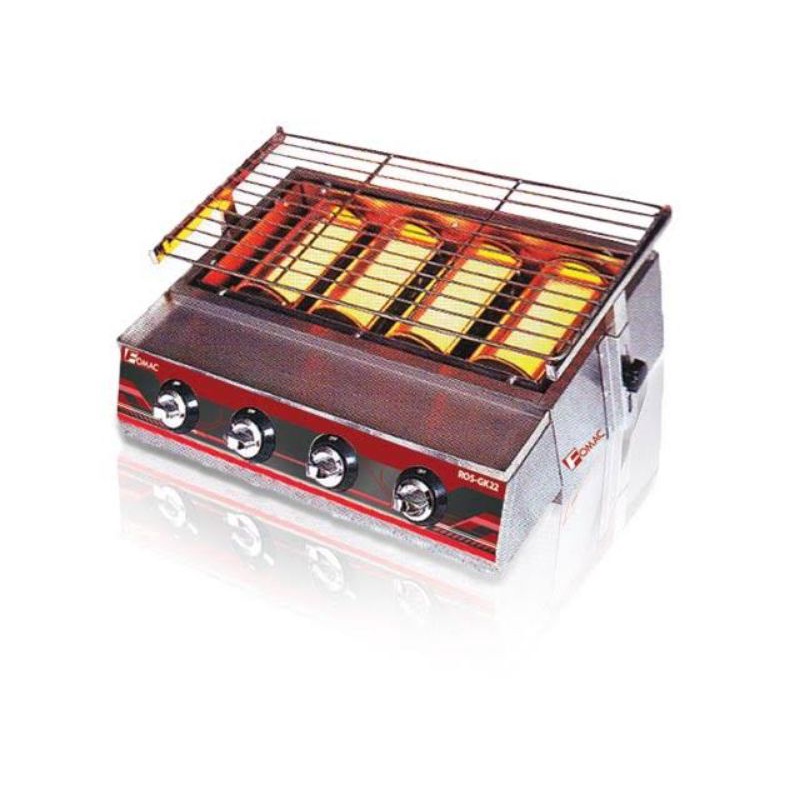 4 HEAD ENVIRONMENT FRIENDLY ROASTER FOMAC ROS GK22 ALAT MESIN PANGGANGAN PEMANGGANG BAHAN BAKAR GAS 