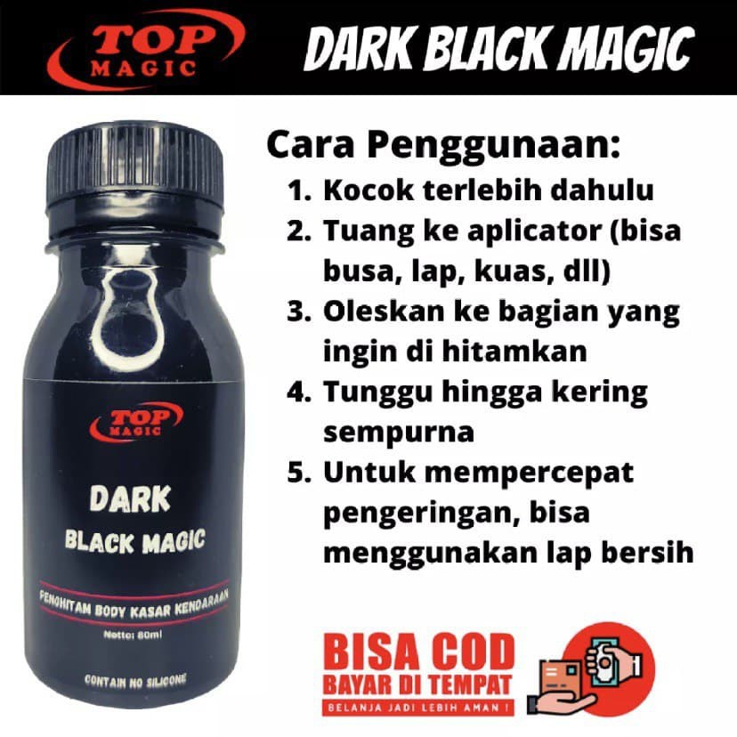 Dark Black Magic &amp; Busa Penghitam Menghitamkan Dashboard Motor Mobil