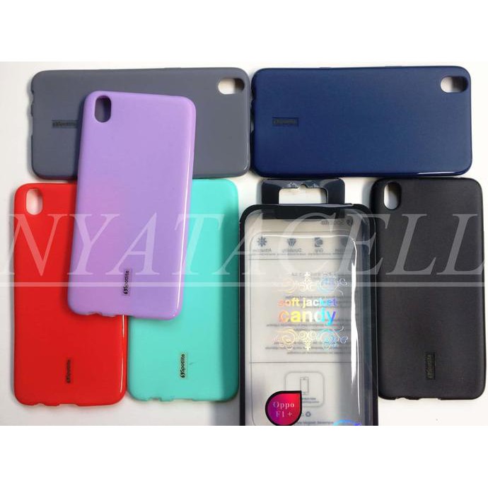 NEW CASE SPOTLITE CANDY OPPO F1+ R9 SOFTCASE/MATTE/DOFF/SOLID/SOFTSHELL - HITAM MILENIA