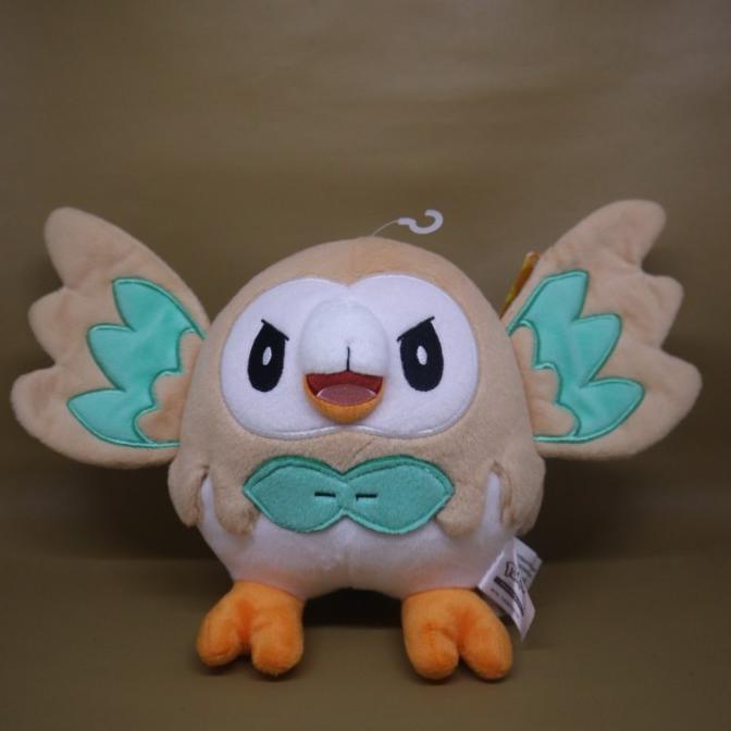 Boneka Pokemon Rowlet Original Takara Tomy Sayap Terbuka