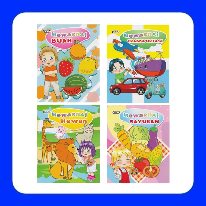 

KIKY Coloring Book - Buku Mewarnai Ukuran Kecil Isi 10 Pcs
