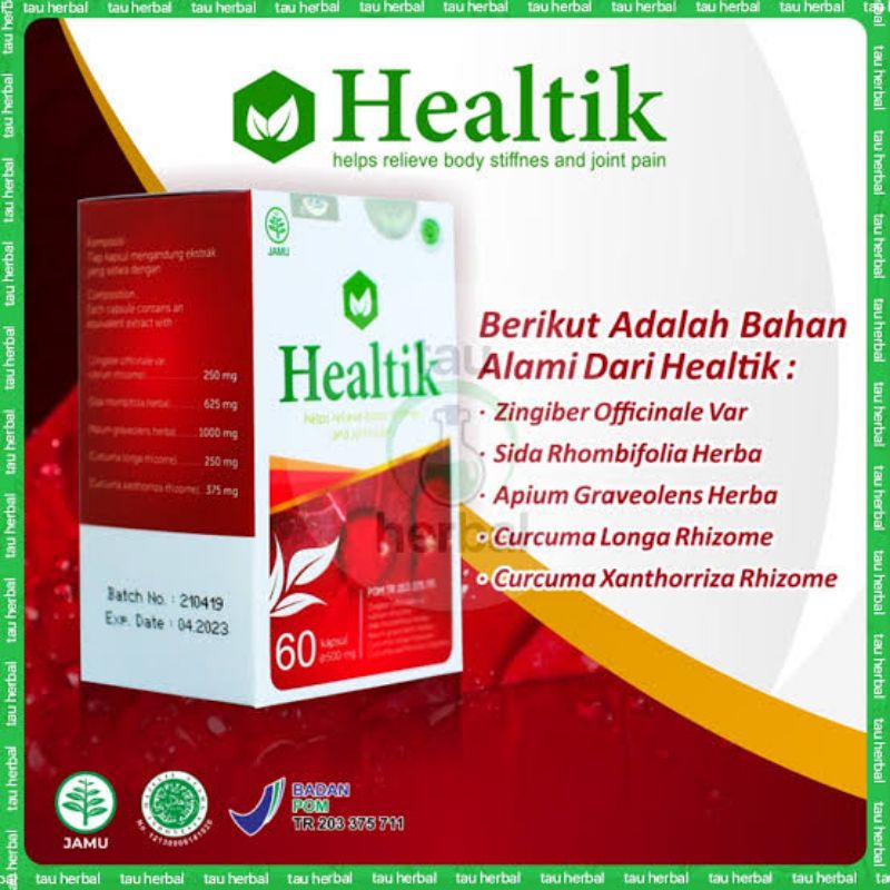 HEALTIK-HealtiK obat herbal asam urat/rematik asli