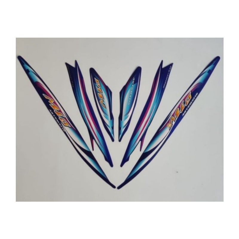 (BAYAR DI TEMPAT) Striping lis stiker standar ori Mio sporty 2007 biru stiker ori Mio sporty 2007 st