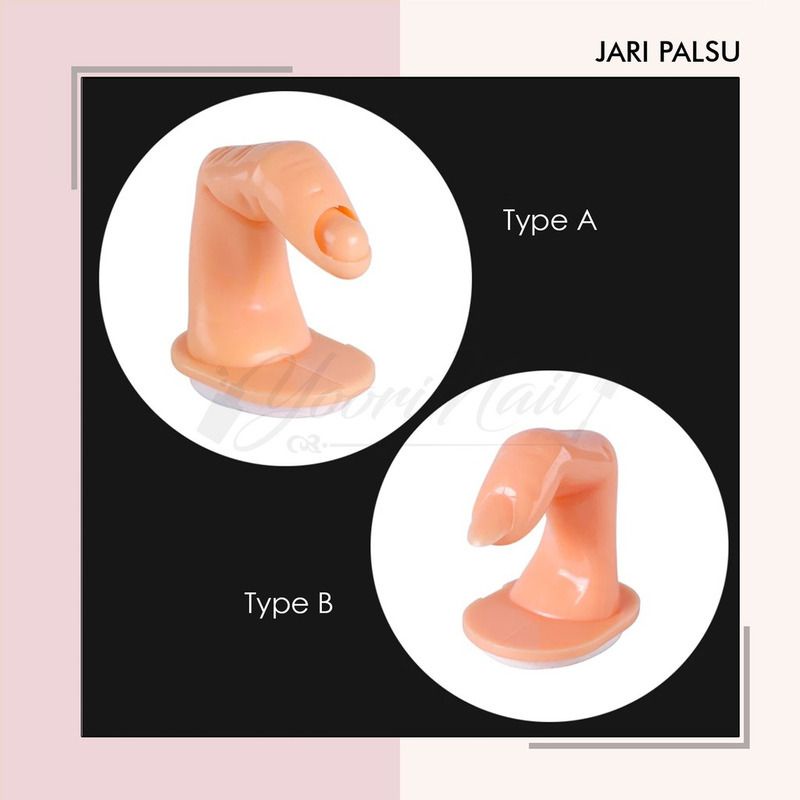 Jari palsu praktek manicure latihan practice false finger untuk latihan nail art