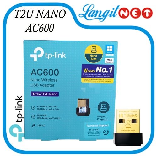 TPLINK ARCHER T2U NANO AC600 Nano Wireless USB Adapter