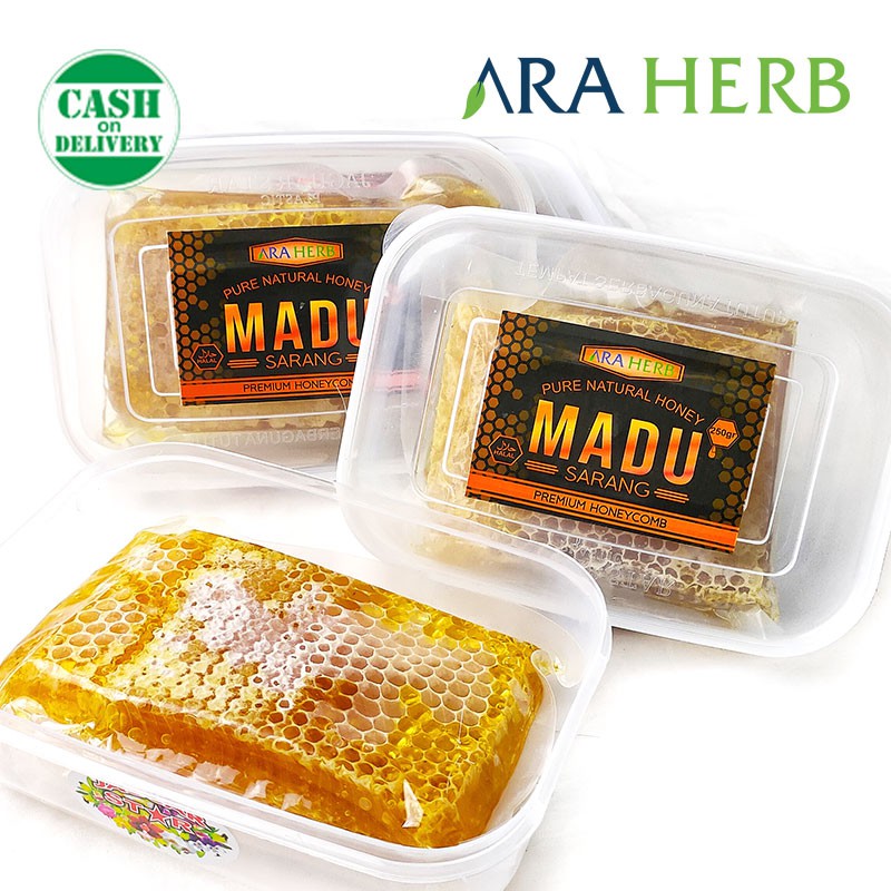 Madu Sarang Asli Honeycomb Malifera 250Gr / Madu Sarang Lebah Asli