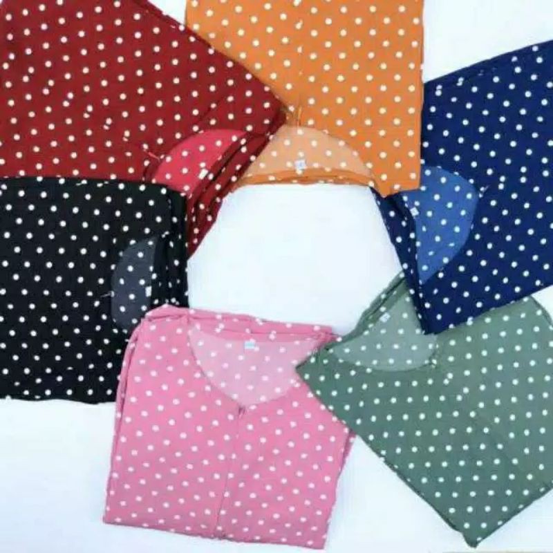 Gamis Polkadot 100 RB dapat 3 pict