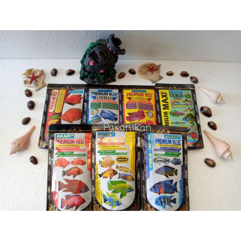 akari premium red pelet channa pelet cichlid
