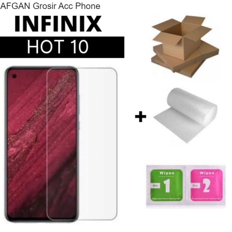Tempered Glass Tg Bening Antigores Kaca Infinix Hot 10 Screen Guard Protector Infinix Hot 10 Grosir