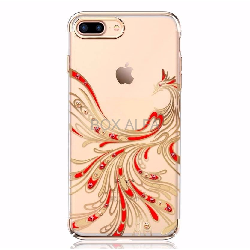 Case iPhone 7 Plus 7 Softcase Diamond Crystal Burung Merak Bling