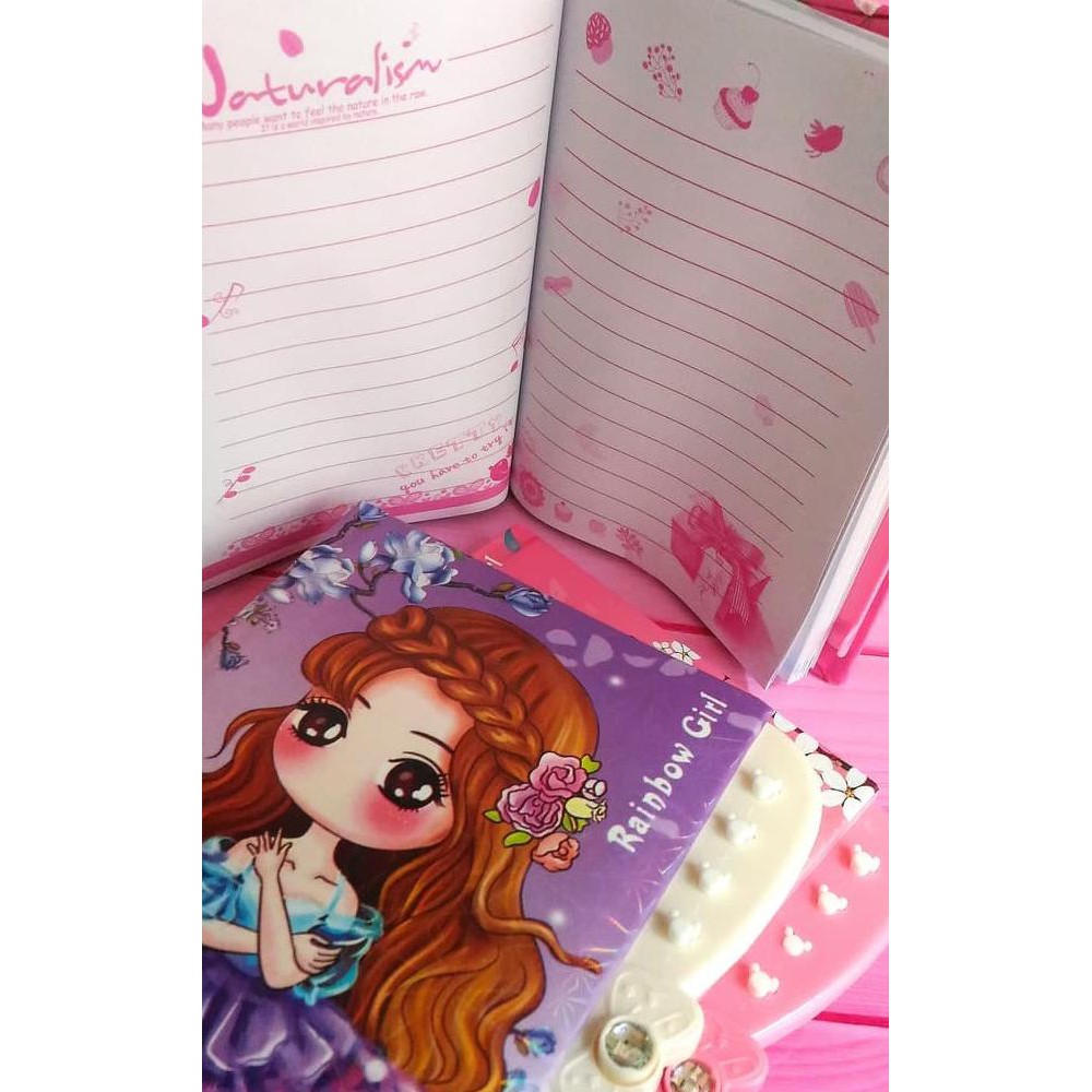 

✰ Buku Diary Kunci Password Hardcover Kecil - PRINCESS SERIES MB02066