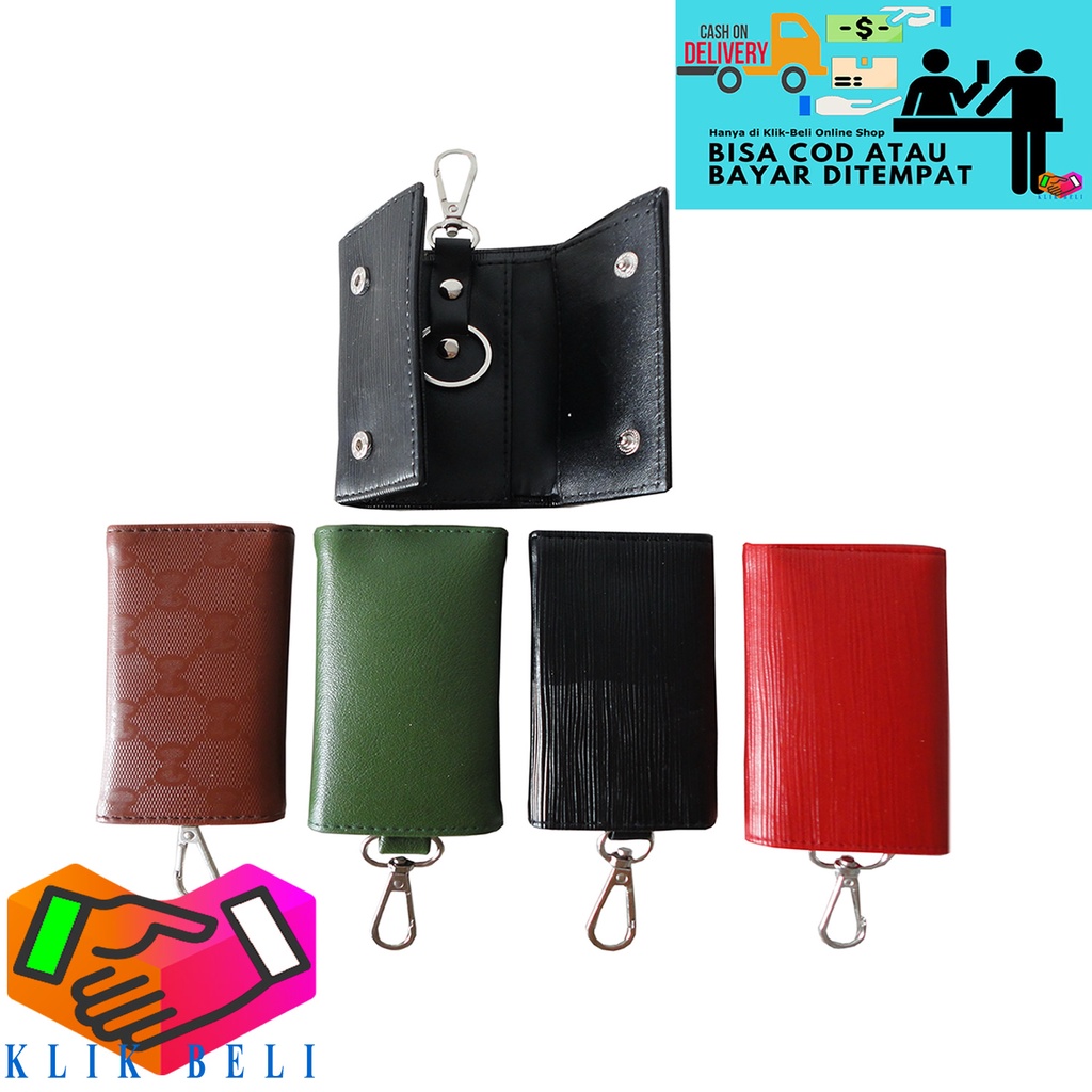 Dompet Gantungan Kunci STNK Mobil Motor Model Klip Key Wallet