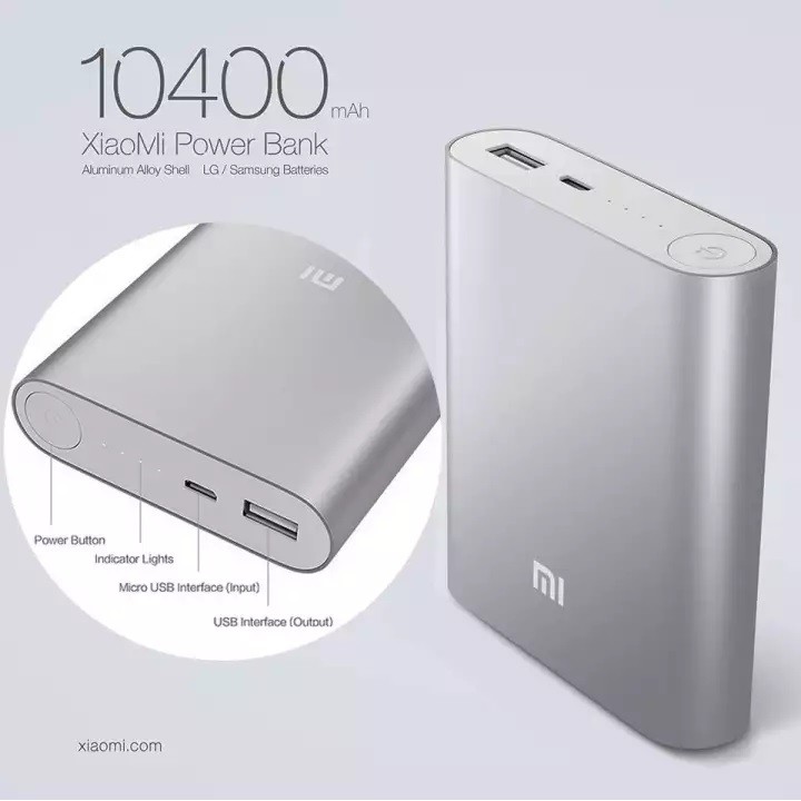 Xiaomi Powerbank High Capacity 10400 MAH Compact Travel Charger