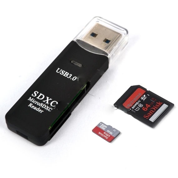 G8A mosunx usb 3.0 card reader microsd &amp; sd card - shtc-08 - black Or-i