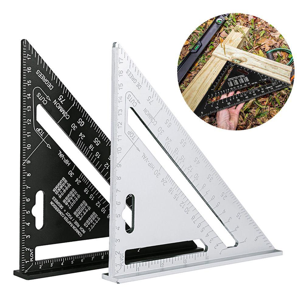 Solighter Penggaris Segitiga Portable Untuk Bangunan Framing Tools Gauges Aluminium Alloy Measuring Ruler