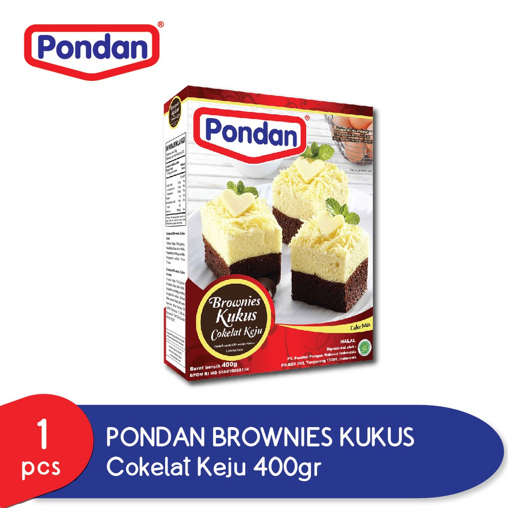  Pondan  Brownies Kukus  Coklat Keju 400gr Shopee Indonesia