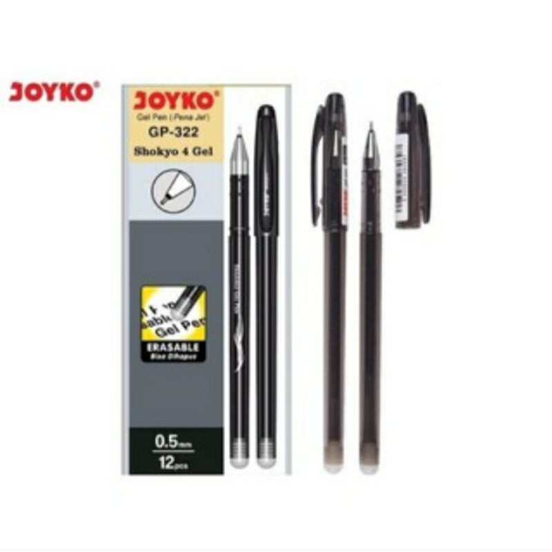 

Erasable Gel Pen Pulpen Pena Bisa Dihapus Joyko GP-322 Shokyo 4 gel