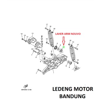 Laher 6302 Ball Bearing TRB ESF Motor Gl-Max Mega-Pro Thunder Nouvo