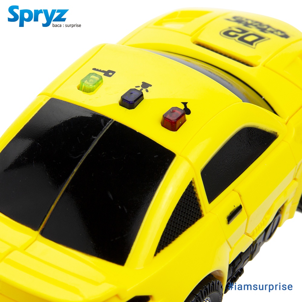 Spryz Revamp Justice Kitt - Mainan Mobil Robot Transformer