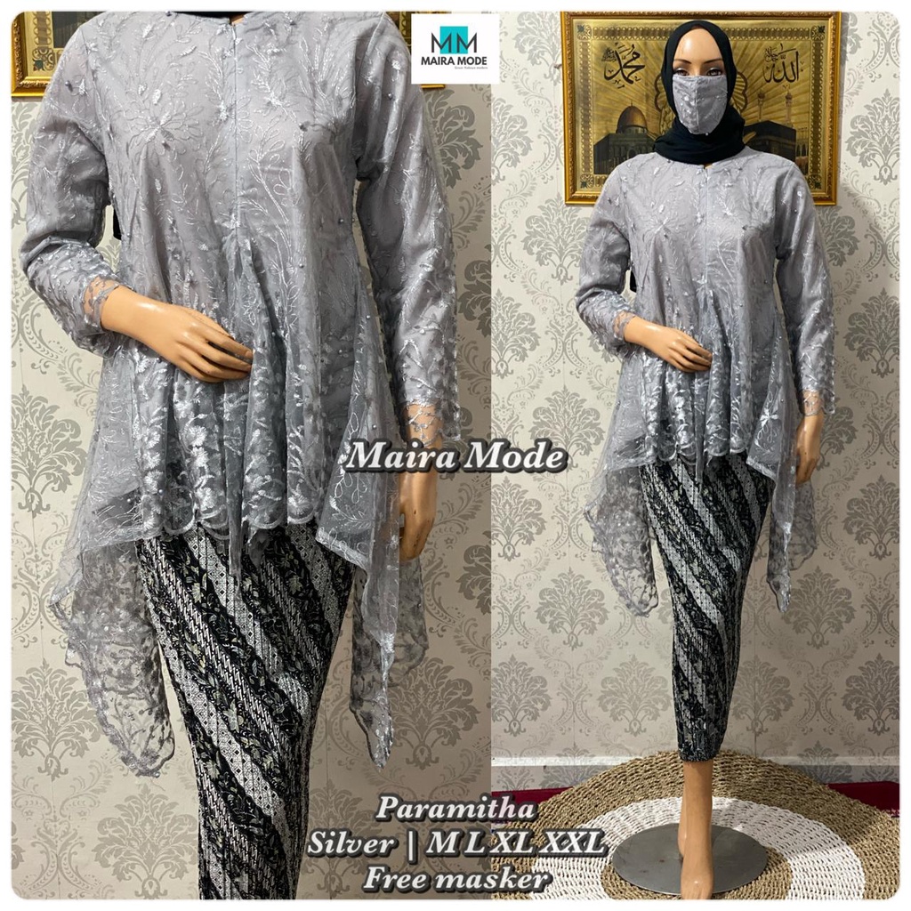 Kebaya Paramhita Maira / Kebaya Tunik Busui / Kebaya Busui Tulle Modern / Kebaya Seragam Pesta / Kebaya Kartini