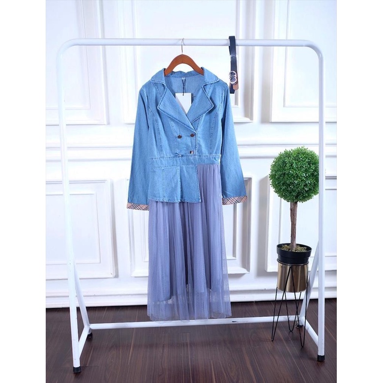 DRESS DENIM KOREA STYLE  PREMIUM BANGKOK BKK, DENIM TUTU DRESS