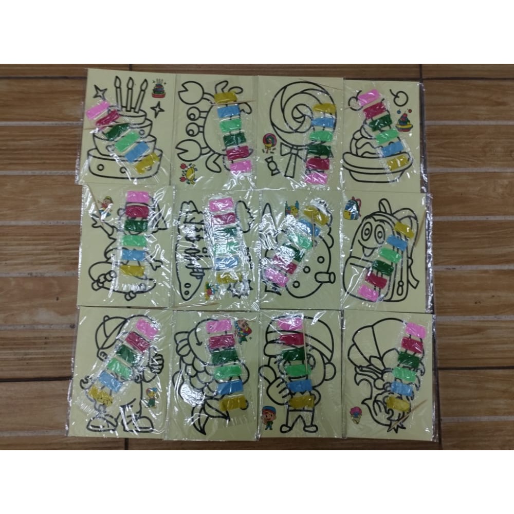 Mainan Anak Buku Mewarnai Pasir Kecil