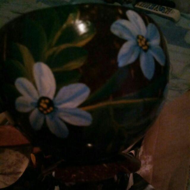 [6pcs] Gelas Cangkir Batok Kelapa - Lukis Bunga