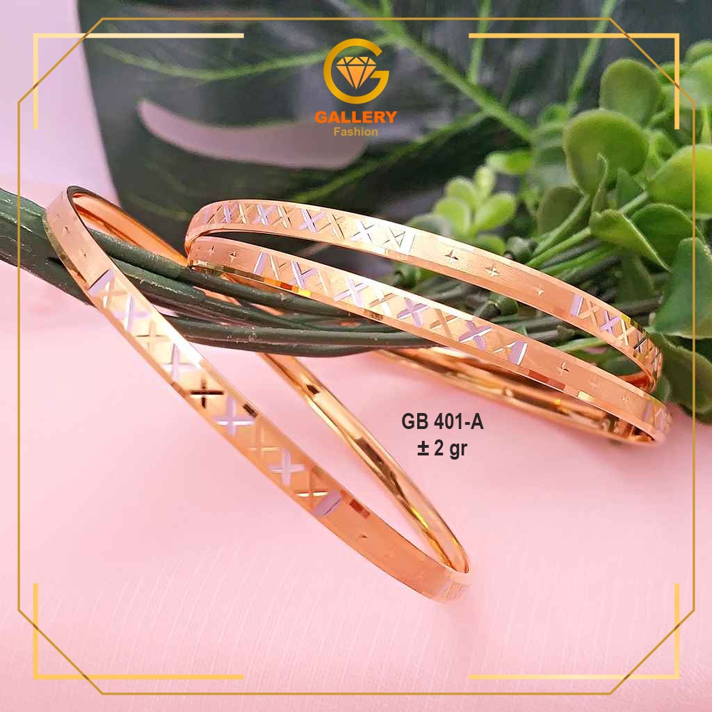 GELANG KERONCONG DEWASA EMAS ASLI KADAR 300/6KARAT DAN 375/8KARAT DENGAN VARIAN BENTUK UKIRAN KODE G