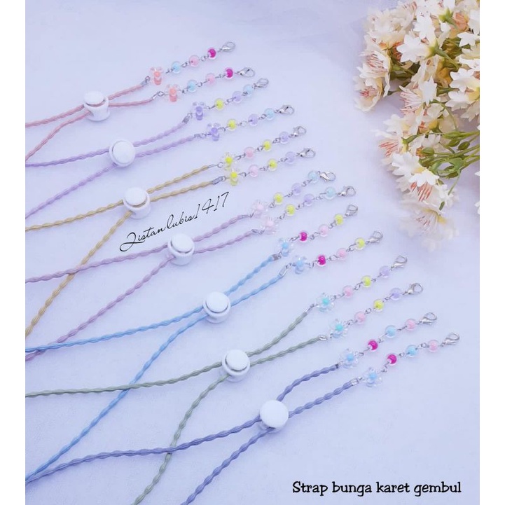 Strap bunga karet gembul beli 10 free 2